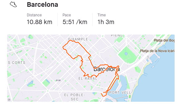 Running in Barcelona