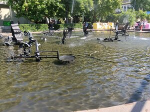 Tinguely fountain in the city of Basel